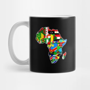 African Pride African Countries Flag Africa Map Mug